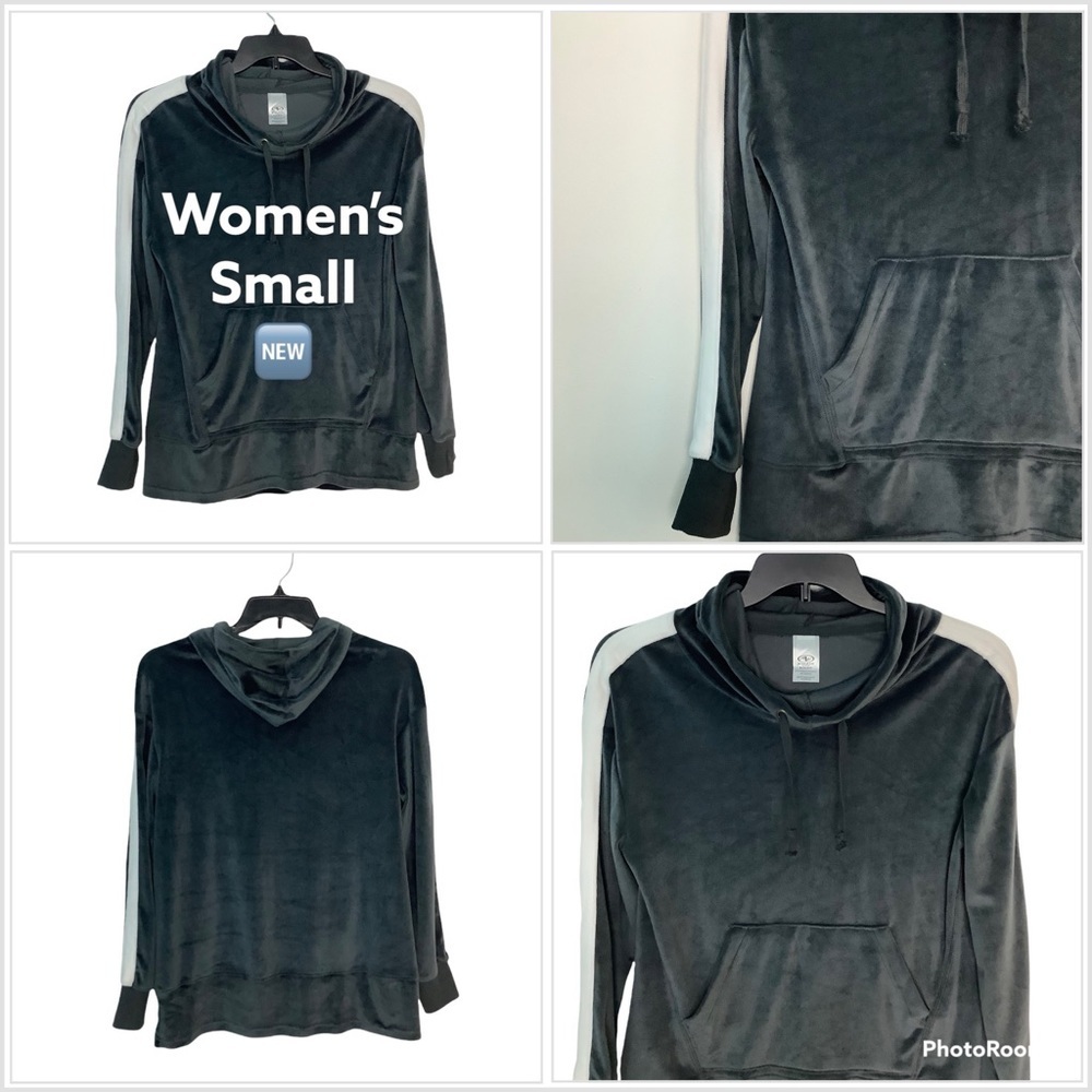 Women's Athletic Works S Small 4 - 6 Performance Sweatshirt Hoodie Sweat Velvet